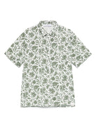 Camicia per bambino Paolo Pecora Kids bianco con stampa floreale - Rubino Kids