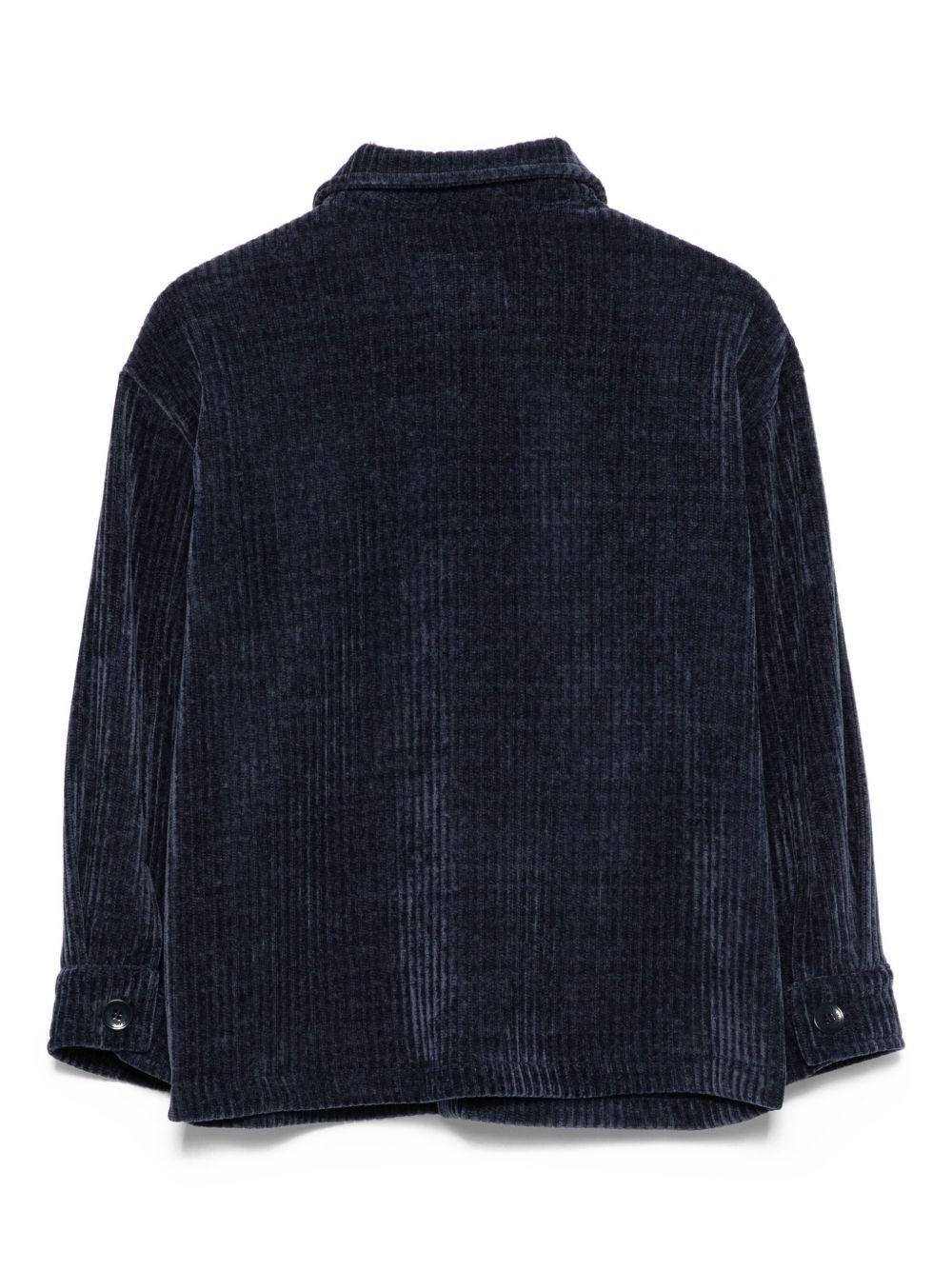 Camicia per bambino Paolo Pecora Kids blu in velluto a coste - Rubino Kids