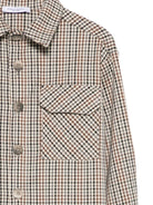 Camicia per bambino Paolo Pecora Kids marrone a quadri - Rubino Kids