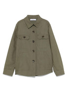 Camicia per bambino Paolo Pecora Kids verde con polsini con bottone - Rubino Kids