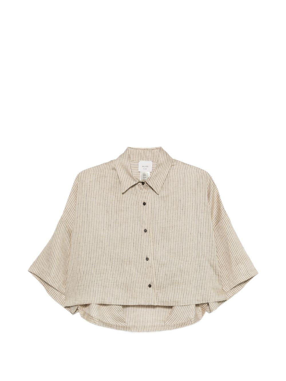 Camicia per donna Alysi beige colletto alla francese - Rubino Kids