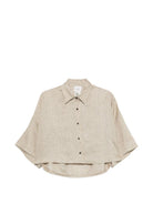 Camicia per donna Alysi beige colletto alla francese - Rubino Kids
