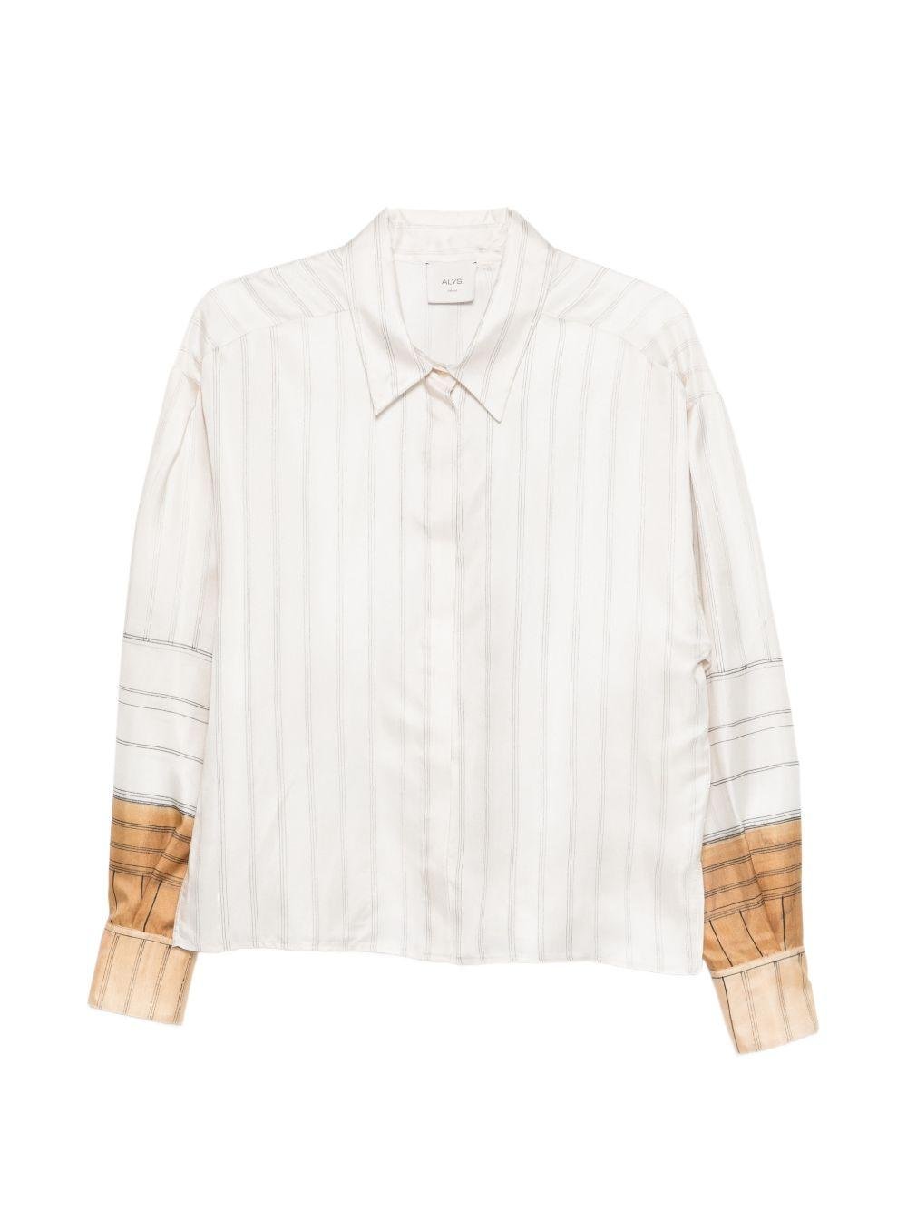 Camicia per donna Alysi bianco con design a righe - Rubino Kids