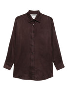 Camicia per donna ALYSI marrone con colletto classico - Rubino Kids