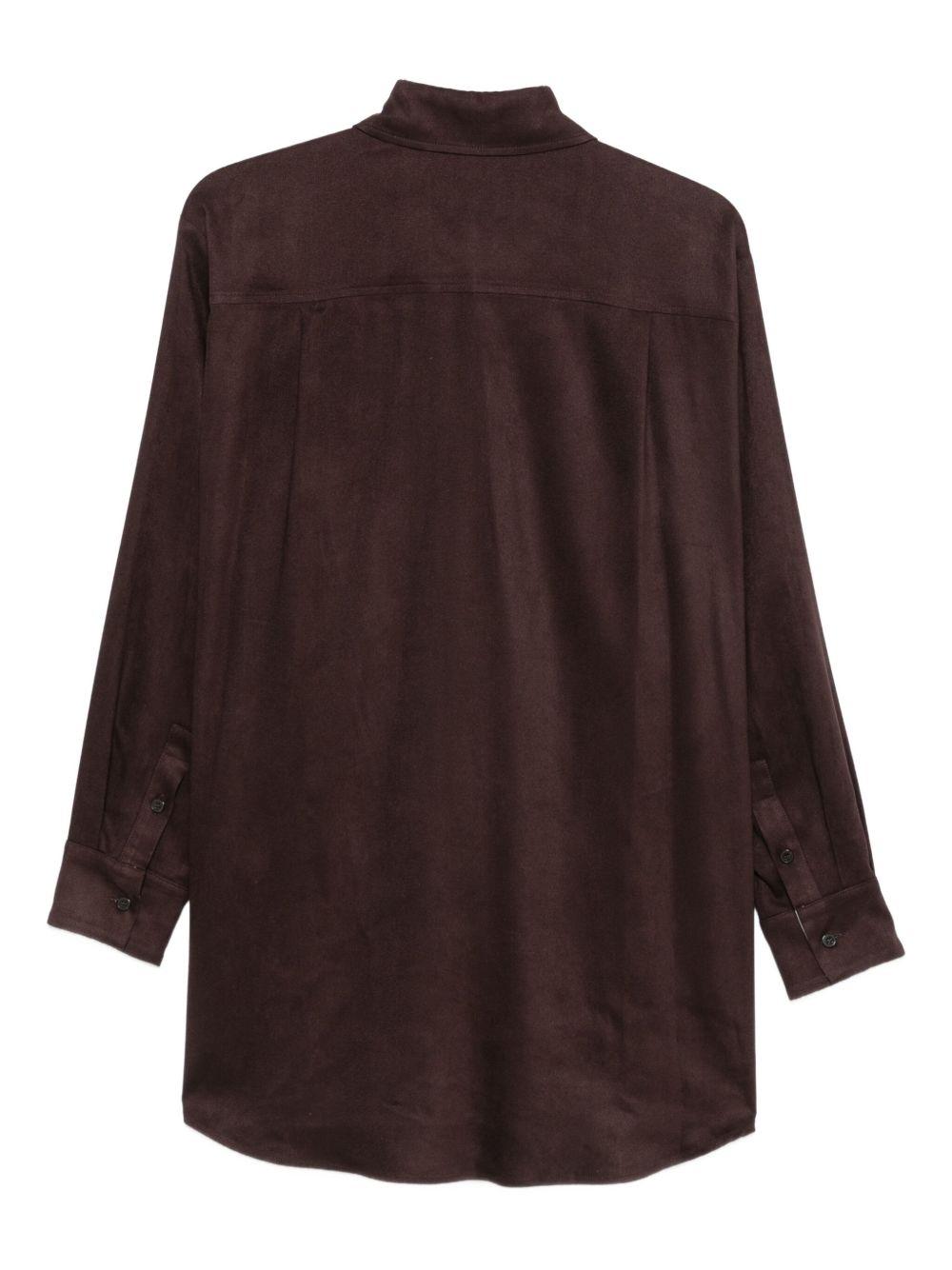 Camicia per donna ALYSI marrone con colletto classico - Rubino Kids