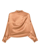 Camicia per donna Alysi marrone con lunghezza crop - Rubino Kids