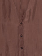 Camicia per donna Alysi marrone con scollo a V - Rubino Kids