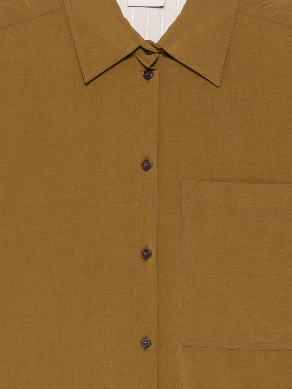 Camicia per donna Alysi marrone con tasca applicata - Rubino Kids