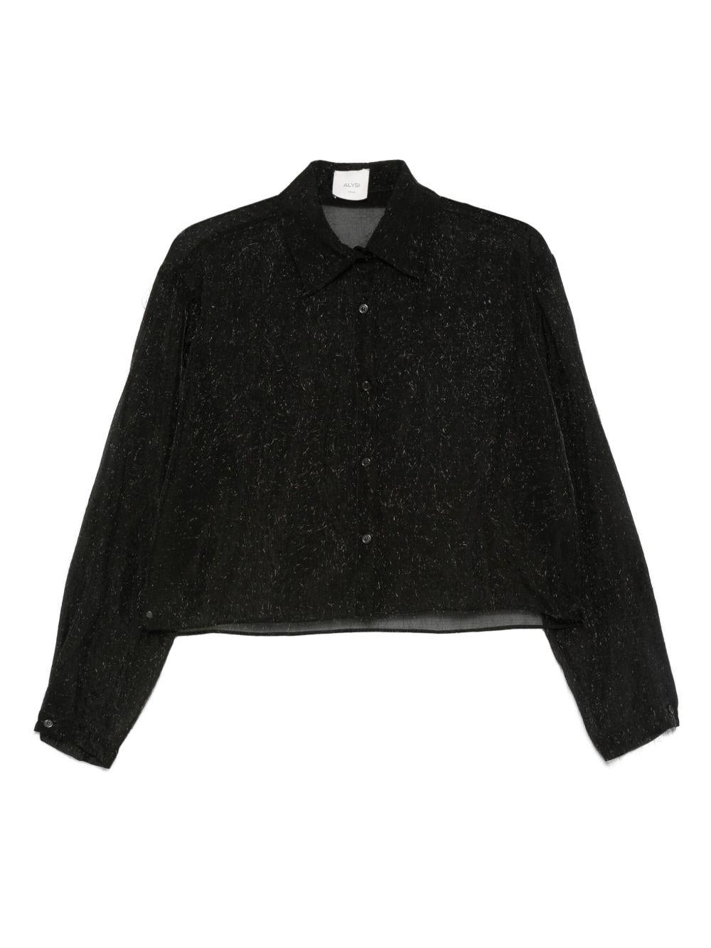Camicia per donna Alysi nera con glitter - Rubino Kids