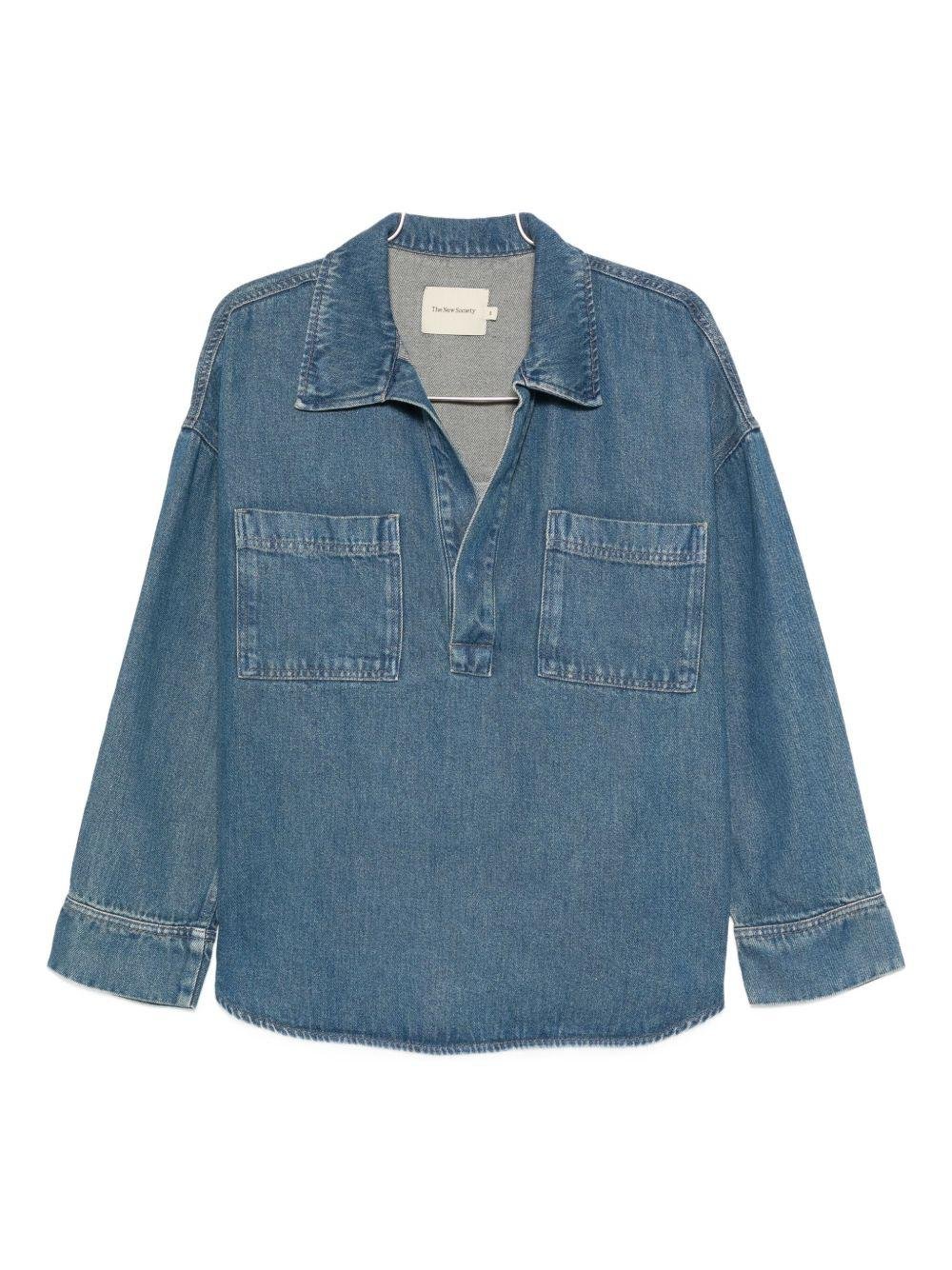 Camicia per donna The New Society denim con colletto classico - Rubino Kids