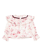 Camicia per neonata A'lapage rosa con stampa floreale - Rubino Kids