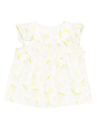 Camicia per neonata Bonpoint bianco con maniche arricciate - Rubino Kids