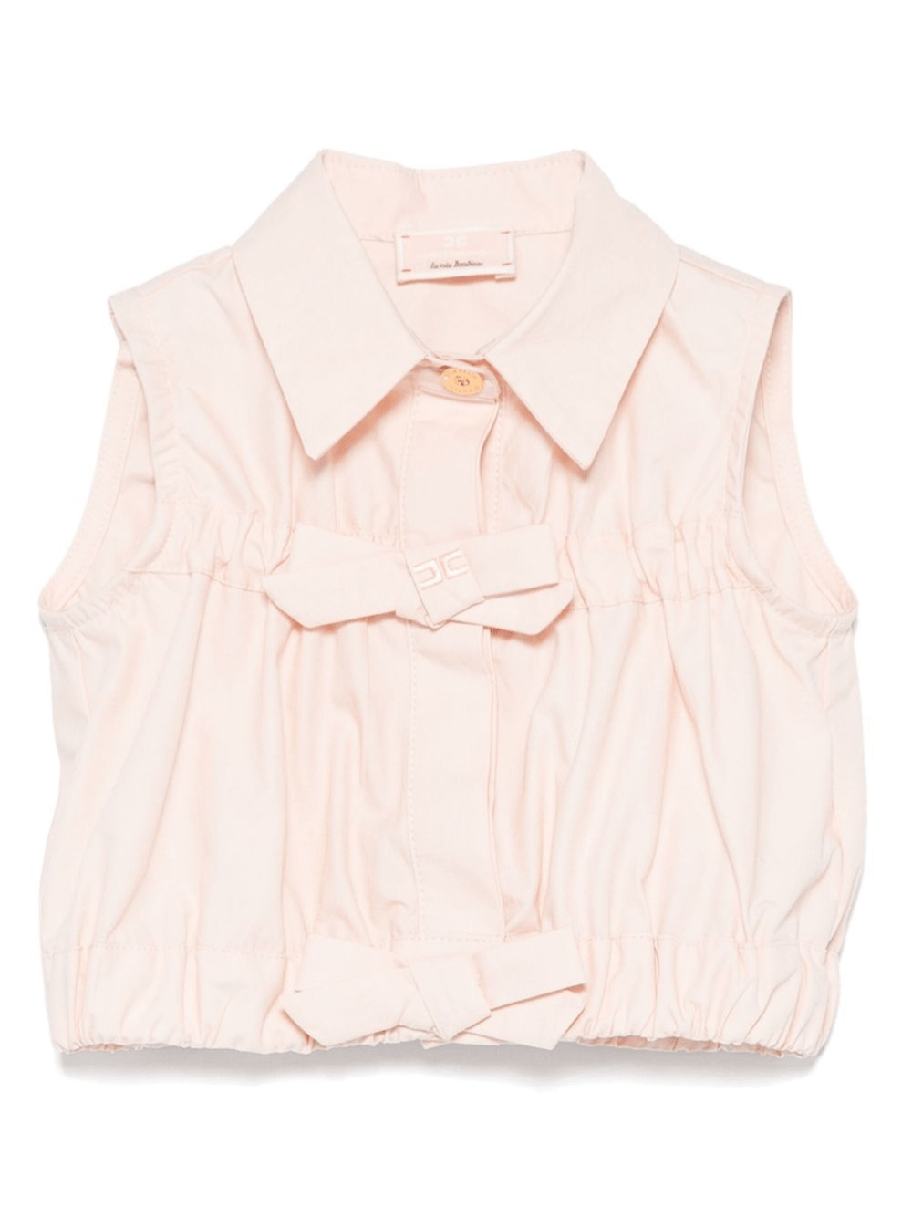 Camicia per neonata Elisabetta Franchi La Mia Bambina rosa con applicazione - Rubino Kids