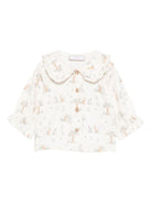 Camicia per neonata Paz Rodríguez bianca con stampa coniglio - Rubino Kids