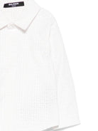 Camicia per neonato Balmain Kids bianca con motivo geometrico - Rubino Kids