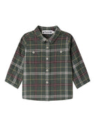 Camicia per neonato Bonpoint verde con motivo a quadri - Rubino Kids