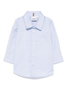 Camicia per neonato Boss Kids azzurro con logo ricamato - Rubino Kids
