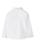 Camicia per neonato Burberry Kids Oxford bianco con bordo a quadri - Rubino Kids