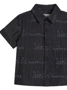 Camicia per neonato Dolce & Gabbana Kids nero in denim con colletto classico - Rubino Kids