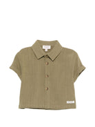 Camicia per neonato Donsje verde con design a colletto - Rubino Kids