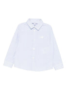 Camicia per neonato Emporio Armani Kids azzurra con motivo a righe - Rubino Kids