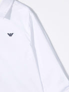 Camicia per neonato Emporio Armani Kids bianca con logo - Rubino Kids
