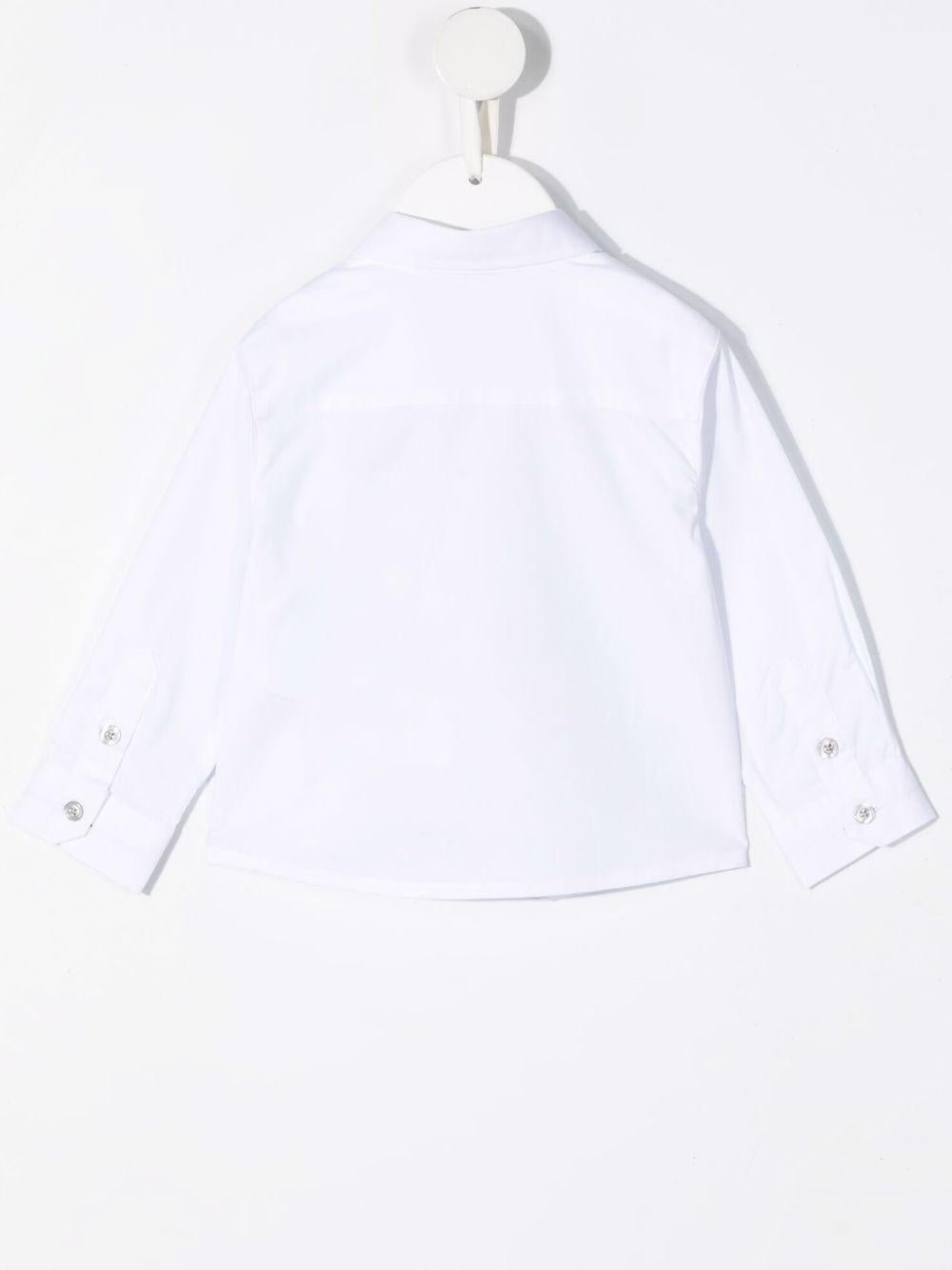 Camicia per neonato Emporio Armani Kids bianca con logo - Rubino Kids