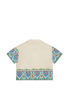 Camicia per neonato Etro Kids bianca con stampa floreale - Rubino Kids