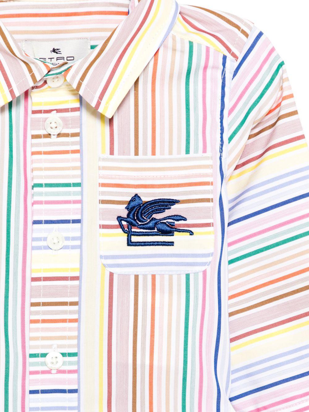 Camicia per neonato Etro Kids multicolor con design a righe - Rubino Kids