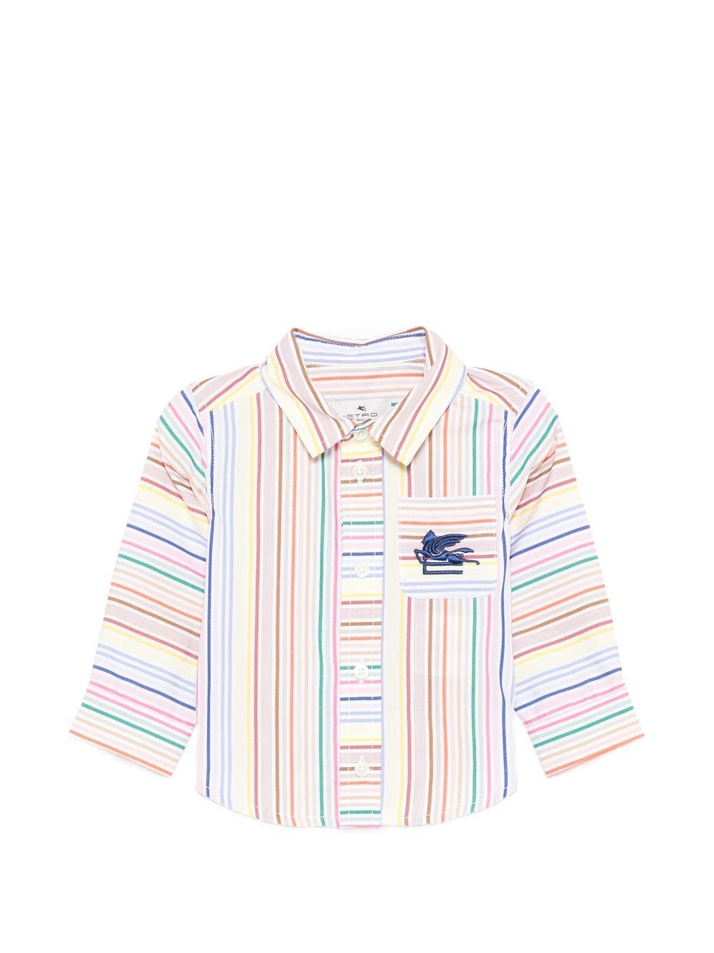 Camicia per neonato Etro Kids multicolor con design a righe - Rubino Kids