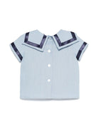 Camicia per neonato JESURUM BABY Ottavio azzurro con bordo a righe - Rubino Kids