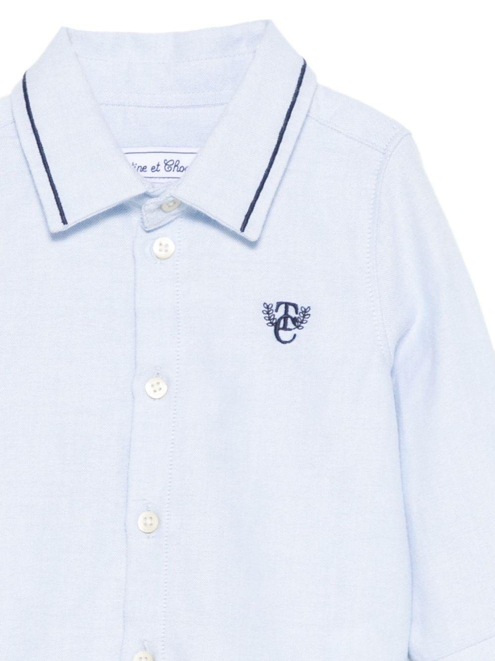 Camicia per neonato Tartine Et Chocolate azzurra con colletto polo - Rubino Kids
