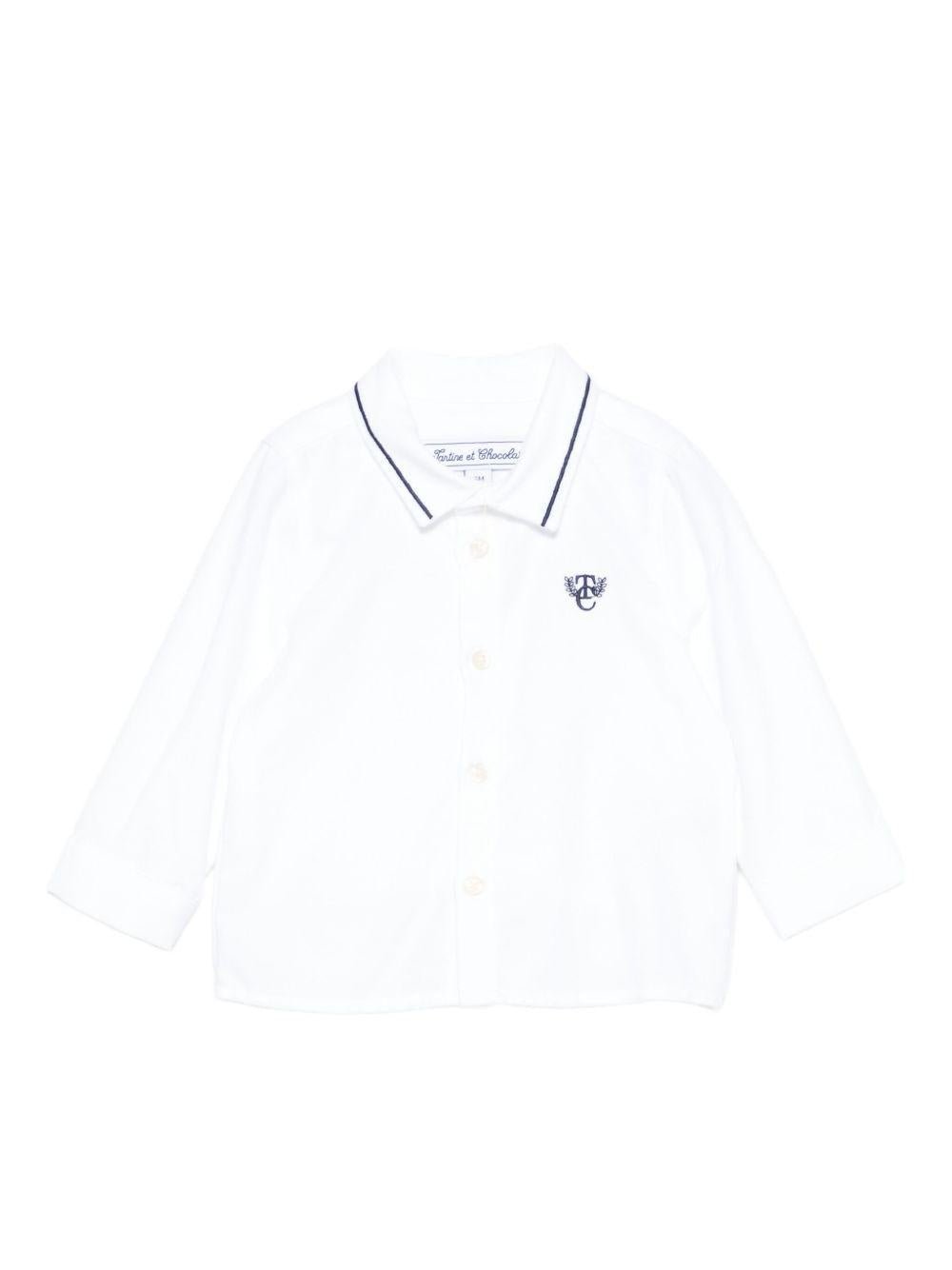 Camicia per neonato Tartine Et Chocolate bianca con colletto polo - Rubino Kids