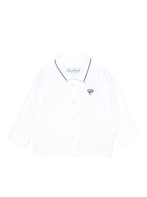 Camicia per neonato Tartine Et Chocolate bianca con colletto polo