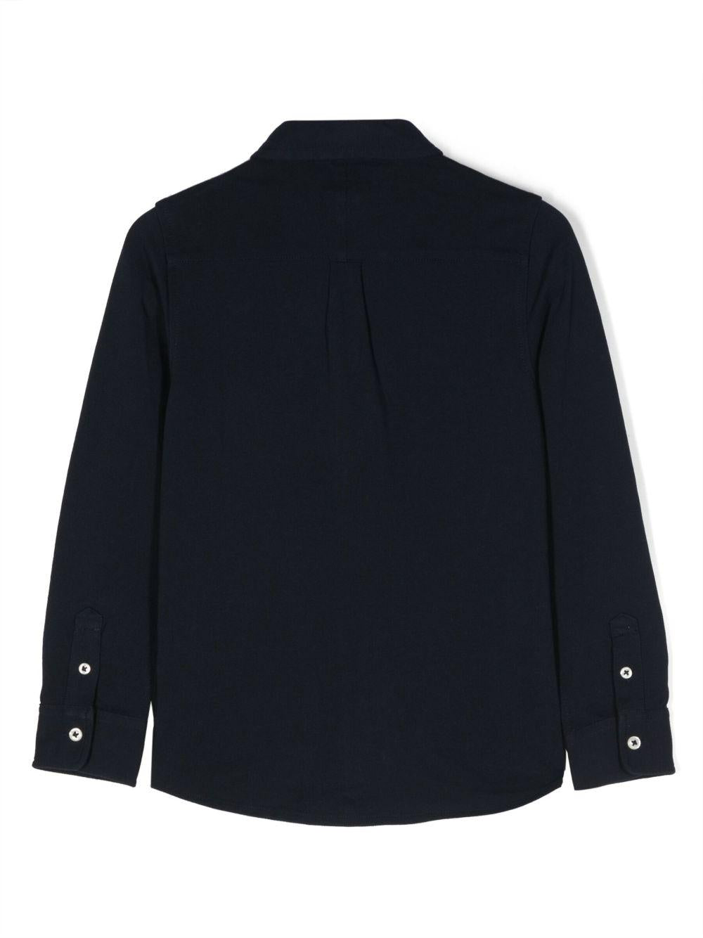 Camicia Polo Pony per bambino Polo Ralph Lauren blu con colletto button - down - Rubino Kids