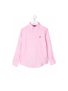 Camicia Polo Pony per bambino Ralph Lauren Kids rosa con polsini con bottone - Rubino Kids