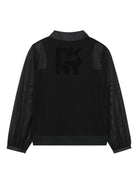 Camicia Utility per bambina Dkny Kids nera con effetto morié - Rubino Kids