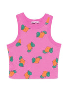 Canotta per bambina Bobo Choses fucsia con stampa grafica all - over - Rubino Kids