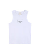 Canotta per bambina Givenchy Kids bianca con logo sul davanti - Rubino Kids