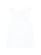 Canotta per bambina MSGM Kids bianca con applicazioni - Rubino Kids