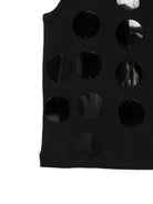 Canotta per bambina MSGM Kids nera con applicazioni - Rubino Kids