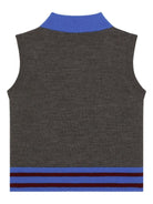 Canotta per bambino Dolce & Gabbana Kids grigio con ricamo logo sul petto - Rubino Kids