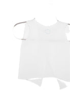 Canotta per neonata Mariella Ferrari bianca con bordo smerlato - Rubino Kids