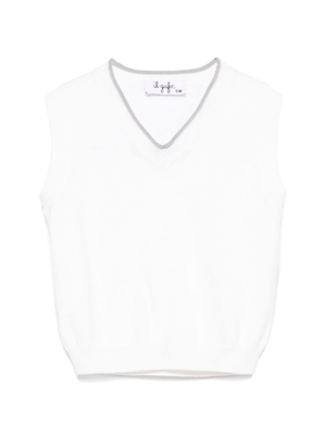 Canotta per neonato Il Gufo bianco in cotone biologico