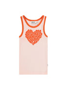 Canotta Rosie per bambina Molo rosa con stampa cuore - Rubino Kids