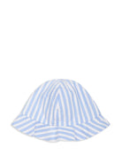 Cappello bucket con ricamo per neonata Dolce & Gabbana Kids azzurro con tesa stretta e bassa - Rubino Kids
