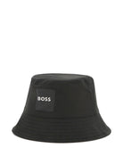 Cappello bucket per bambino BOSS Kids nero con stampa - Rubino Kids