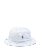 Cappello bucket per neonato Polo Ralph Lauren Kids Polo Pony azzurro con ricamo - Rubino Kids