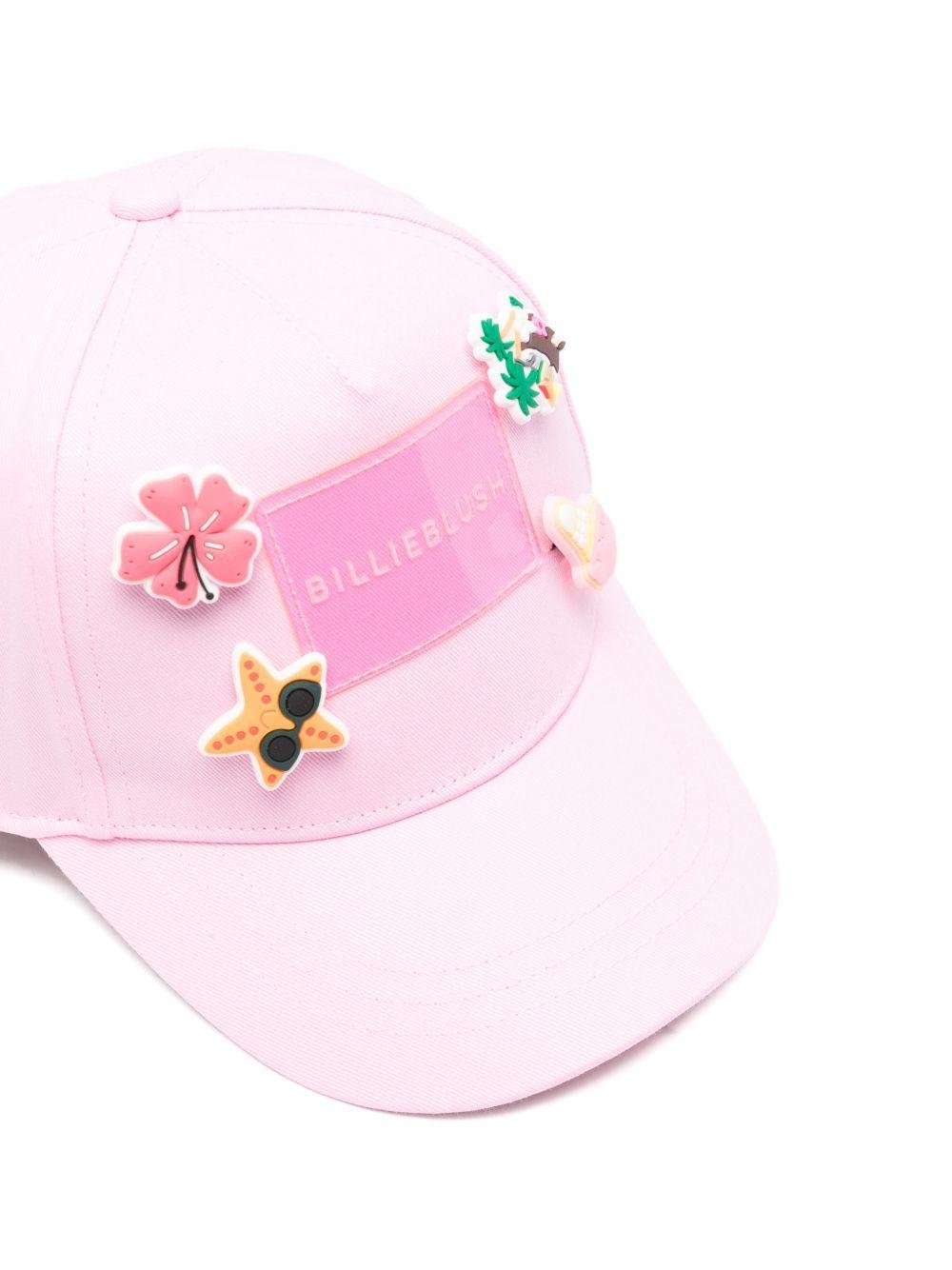 Cappello da baseball per bambina Billieblush rosa con decorazioni applicate - Rubino Kids