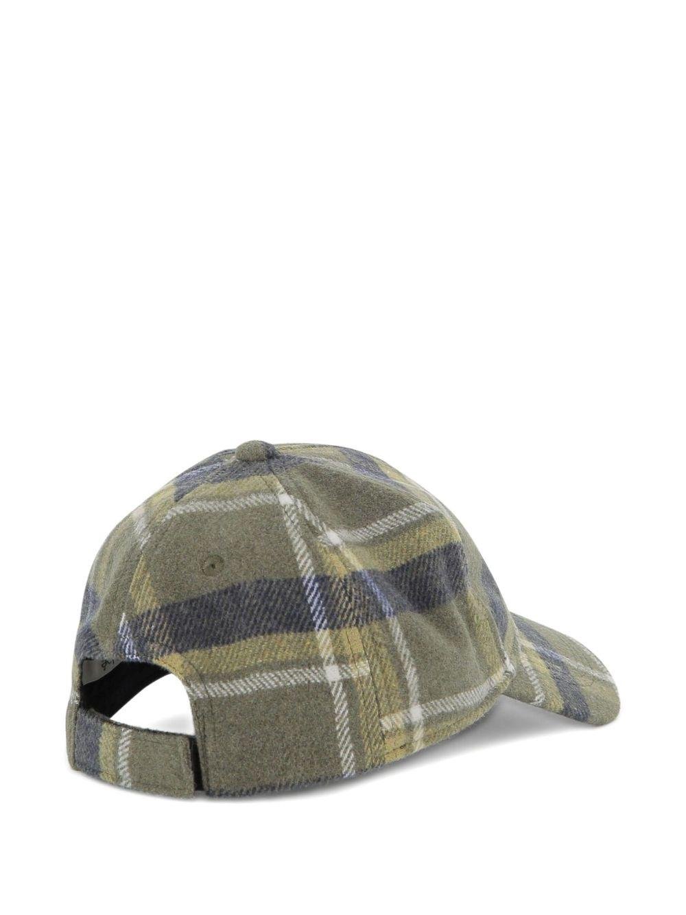 Cappello da baseball per bambina Chloé Kids verde con motivo a quadri - Rubino Kids